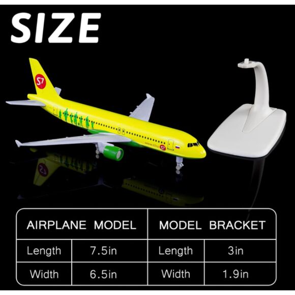 1:300 Scale Siberia Airbus 320 Airplane Models Alloy Diecast Airplane Model - Picture 4 of 10